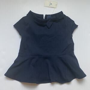 NEW Baby Gap Peplum Baby Blue Top With Now
